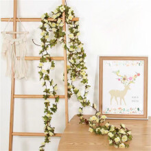 Sztuczna girlanda z kwiatów piwonii, czerwone winorośle, łuk ślubny, dekoracja ścienna