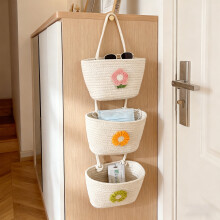 Étagère de rangement suspendue à 3 niveaux style dessin animé, panier décoratif pour chambre, salon et entrée – Compatible avec les crochets
