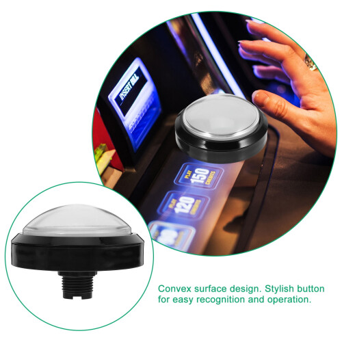 ibasenice Push Button Game Machine Accessory White ABS for Home Use Pack 1