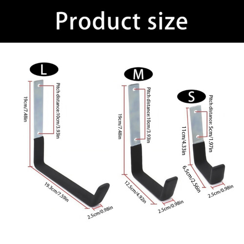 Heavy Duty Rustproof Wall Hook for Bikes, Ladders, Tools, 2