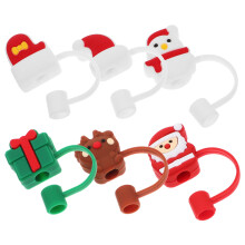 Accessoires pour verres à eau de Noël, embouts de paille de Noël, couvercles de paille de Noël
