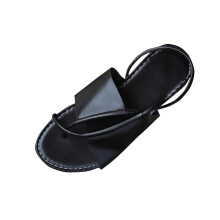 Sandales tongs noires décontractées pour femmes – Sandales d'été légères et antidérapantes, pointure 43 (EU), grandes tailles, idéales pour