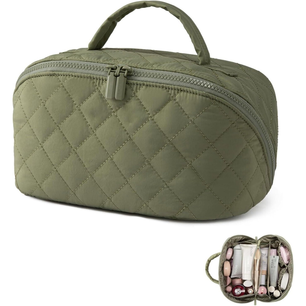 Petition Makeup Bag for Women â 180 lay-flat, water-resistant, padded travel cosmetic case, compatible with toiletries & accessories