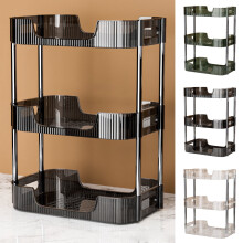Organiseur transparent à 3 niveaux pour salle de bain, cuisine ou bureau