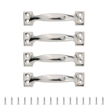Tizuqe Pack Of 4 Iron Handles for Wood Fence Gates Metal Furniture Knob Home Hardware