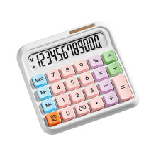 12-Digit LCD Office Calculator with Candy Color Keys, Auto Power Saving & Non-Slip Pad – Compatible with Home/Office Use
