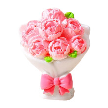 Adorables ornements floraux en résine 1,5 x 1,5 x 1,9 cm, petites figurines de bouquets artificiels pour la décoration de bureau et de table