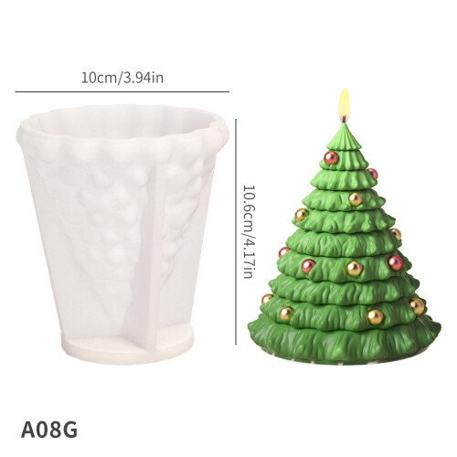 Aromatherapie-Kerzenform in Weihnachtsbaumform – Gips 1