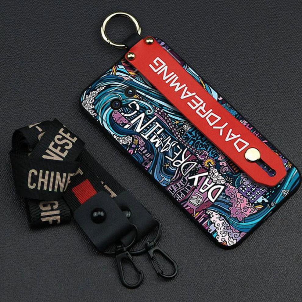 Google Pixel 8A Phone Case Â Shockproof, Dust-Resistant, Graffiti Ring, Kickstand, Wristband, Soft Silicone 9027700146808