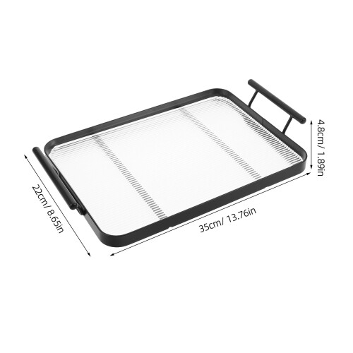 Bandeja rectangular de acrílico para servir café (1 juego) 1