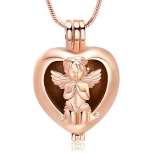Angel Lady Charm Locket Memorial Ashes Pendant for Human or