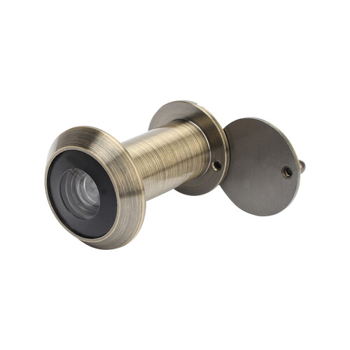Door Viewer Solid Brass 220-Degree Wide Angle for 35-60mm