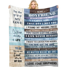 Couverture douce 101,6 x 127,7 cm, cadeau d'anniversaire pour petit ami – « Je t'aime », cadeau romantique pour un anniversaire, la