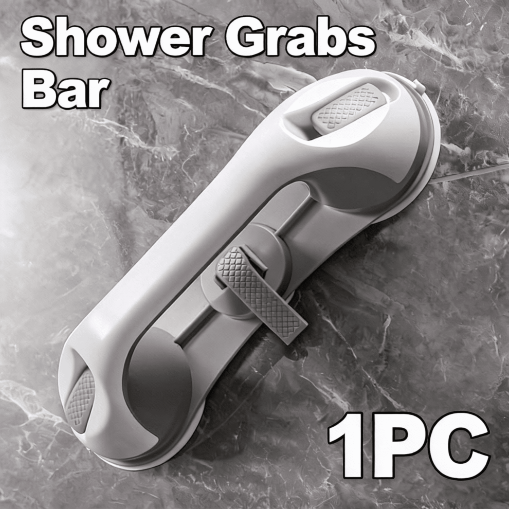 Bathroom Safety Handle for Elderly â Suction Cup Grab Bar, 240lb Capacity, Anti-Slip, Flip Lock, No Drilling, Compatible with Smooth Surfaces