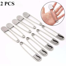 2/5/10PCS Large Safety Pins 5 inch Stainless Steel Safety Pins Silver Huge Strong Extra Large Laundry Pins for Blankets Heavy Laundry