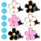 Billuftfräschareklämmor Blomformade Legering 6 st 3
