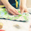 Easter fabric bundle rabbit egg print 10 pcs 10" x 10" 5