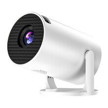 4K/1080P Mini Portable WiFi Projector, Wireless Screen Mirroring, Compatible with Phone – Smart Projector for Bedroom & Living Room (White)