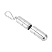 Portable Aluminum Alloy Keychain Cigarette Case for 10 pcs 5.5mm Silver