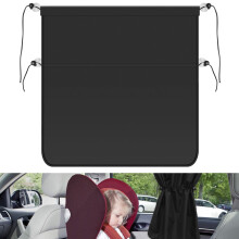 2Pcs Universal Car Window Shade with 8 Suction Cups, Washable & Light-Blocking Privacy Curtain for Kids – Compatible with Most Cars