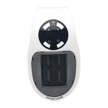 Plug-in Electric Heater with Remote, 2-Speed Adjustable Portable Mini Heater with Timer for Office & Home, 7.5 x 5.1 x 4.7 in