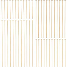 Head Pins 18K Gold Plated Flat Eye 160 Pcs