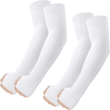 Arm Sleeves with Thumb Hole, UV Sun Protection Cooling Compression Cover Sports for Men/Women