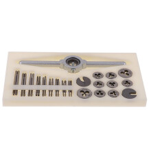 31Pcs HSS Metric Thread Plugs Taps Dies Wrench Handle Set M1-M2.5 Screw New High Speed Steel