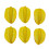 6Pieces Artificial Yellow Realistic Simulation Starfruit Model for Display Kitchen Decoration Photography 1