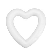 Cœur en mousse de polystyrène blanc Topbathy pour loisirs créatifs et décoration de fête