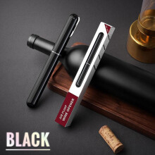 Liquidation Wine Needle Corkscrew – Single-Pen Pneumatic, Black Air Pressure Pump Bottle Opener, Compatible with Wine Bottles