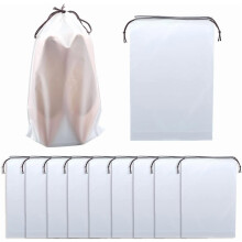 Clear Waterproof PE Frosted Drawstring Bags 10 pcs