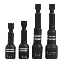4 Piece Magnetic Socket Nut Driver Drill Bit Set with Hexagonal Handle