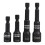 4 Piece Magnetic Socket Nut Driver Drill Bit Set with Hexagonal Handle 1