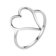 Titanium Steel Heart Ring for Women – Hypoallergenic, Fade-Resistant Wedding Band (Silver, Size 10)