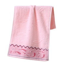 29x13 Inches Towel Kitchen Dishcloth Towel Home Soft Cartoons Face Towel Cotton Decorative Towel(Pink)