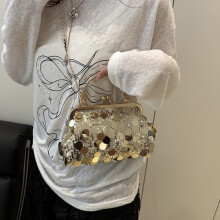Damen-Umhängetaschen, Slingbags im modernen Stil, Clip-On-Dinnerbags, modische Damenhandtaschen, Schultertaschen mit Kette und Pailletten