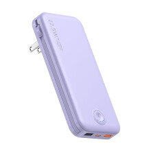 Batería externa PD20W de 12000 mAh con enchufe de CA, puerto USB-C y 2 cables | Compatible con teléfonos y tabletas | Regalo ideal para las fiestas