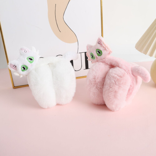 Warm earmuffs winter ear protectors cute cat ear hat 2