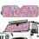 Pink Leopard Windshield Sun Shade for Jeep Wrangler 2
