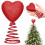 Glitter Red Heart Mini Tree Topper 5 inch 1