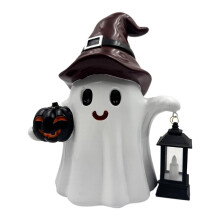 Dekoracja w kształcie latarenki-widma zasilana energią słoneczną do użytku na zewnątrz/w domu, oświetlenie LED na Halloween, błyszcząca