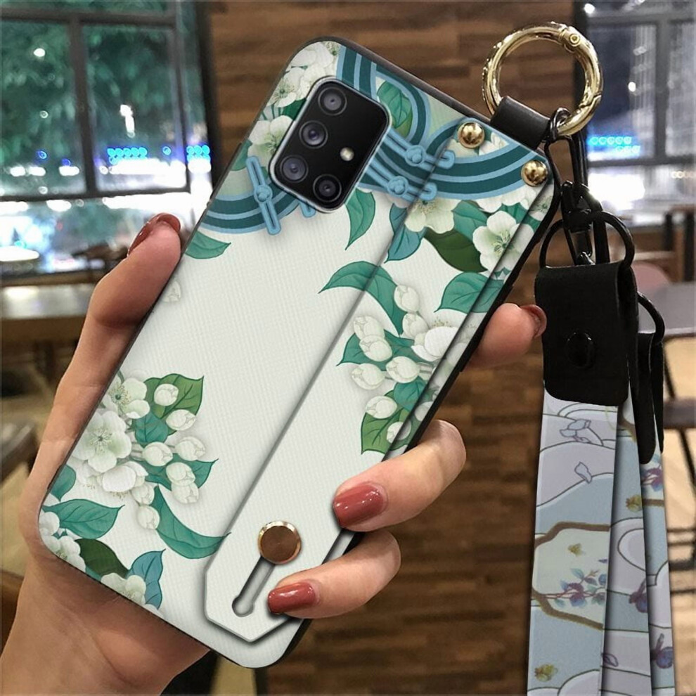 Phone Case Compatible With Samsung Galaxy A71 5G Â Silicone Kickstand, Waterproof, Anti-Dust, Anti-Knock, Wristband & Lanyard 9065194417233