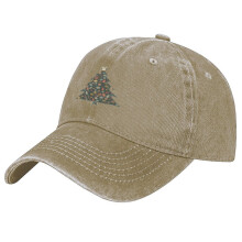 Unisex Retro Washed Christmas Hat,Christmas Tree Cap,Holiday Gift Hat,Adjustable Sun Hat,Perfect For Christmas New Year Celebrations