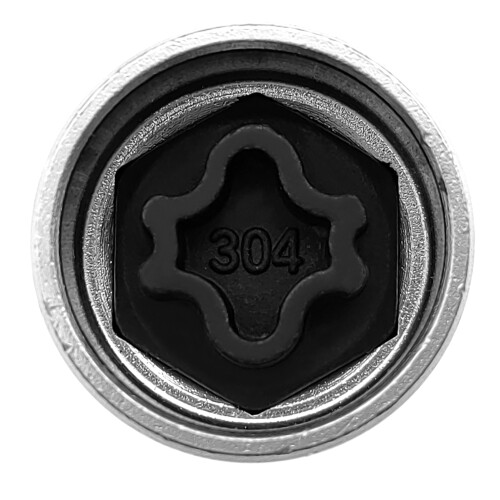 304 Anti-Theft Wheel Nut Key 3.7*2.8*2.8cm Silver 2