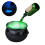 Chaudron de sorcière, diffuseur de chaleur, décoration d'Halloween, pot bouillonnant hanté 1