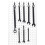 Pegboard Hooks Kit Pegboard J Hook Assortment 100PK Black Peg Hooks 2