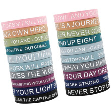 20 Pack Empowering Quote Bracelets Silicones Inspiration Band for Daily Motivation with with Inspirational Sayings
