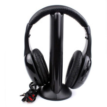 Naierhg Wireless Headset Over Ear FM Radio PC TV Headphone Transmitter with Microphone for Computer