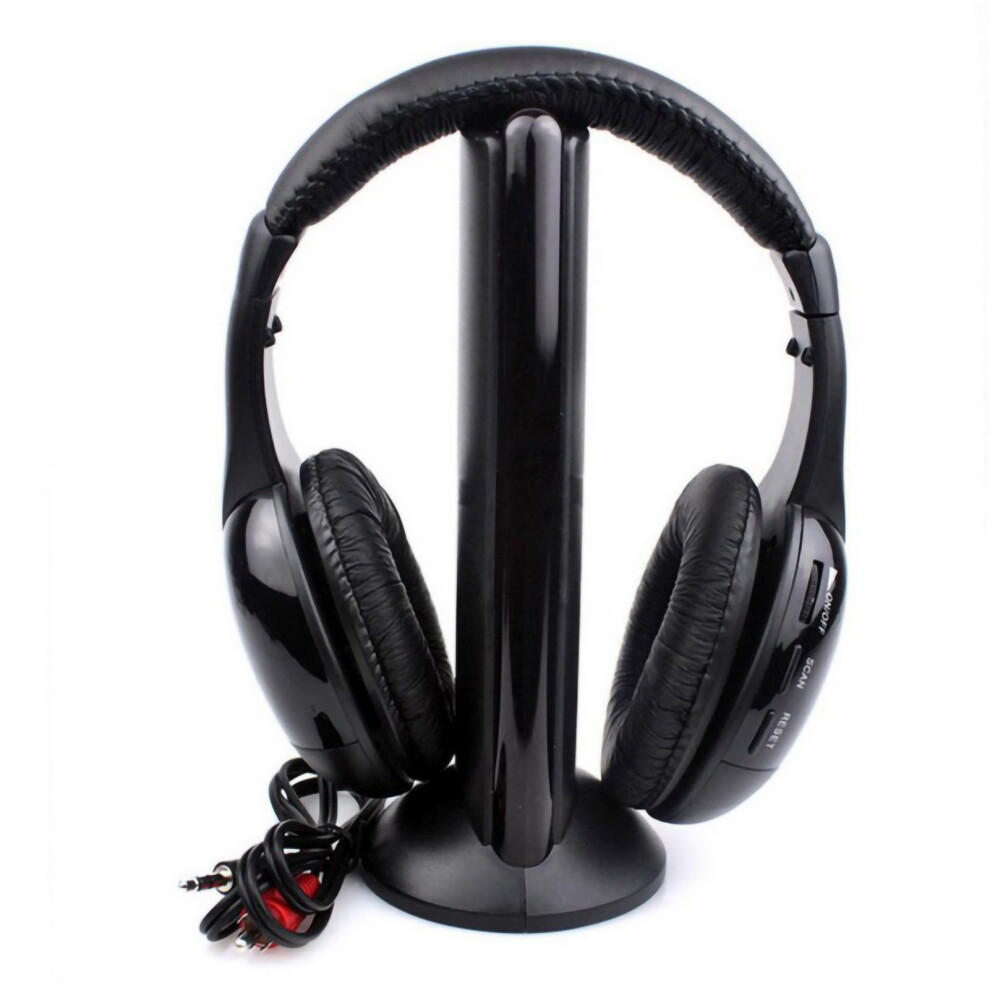 Naierhg Wireless Headset Over Ear Fm Radio Pc Tv Headphone Transmitter With Microphone For Computer 9065194420325